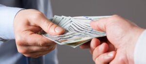 money being handed